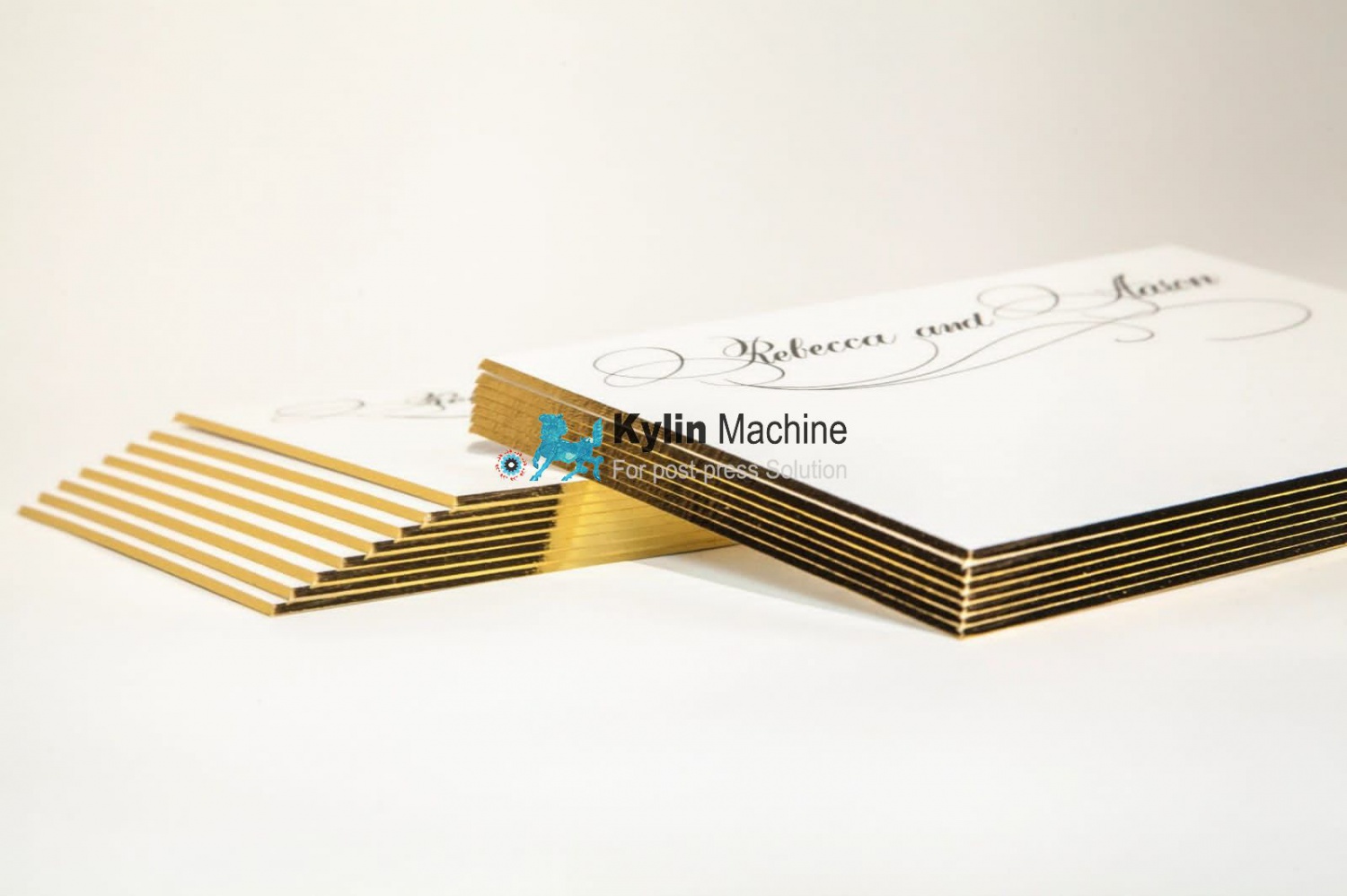 Card edge gilding machine
