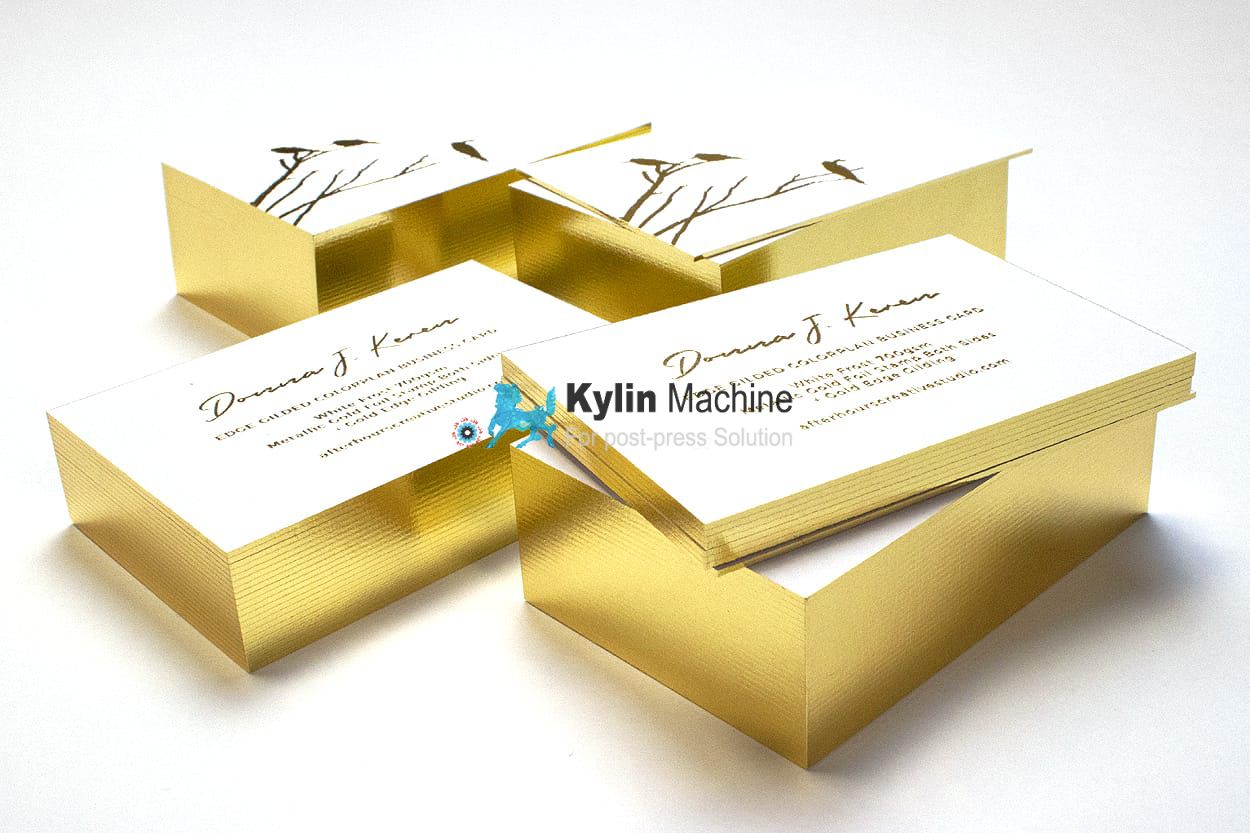 Card edge gilding machine