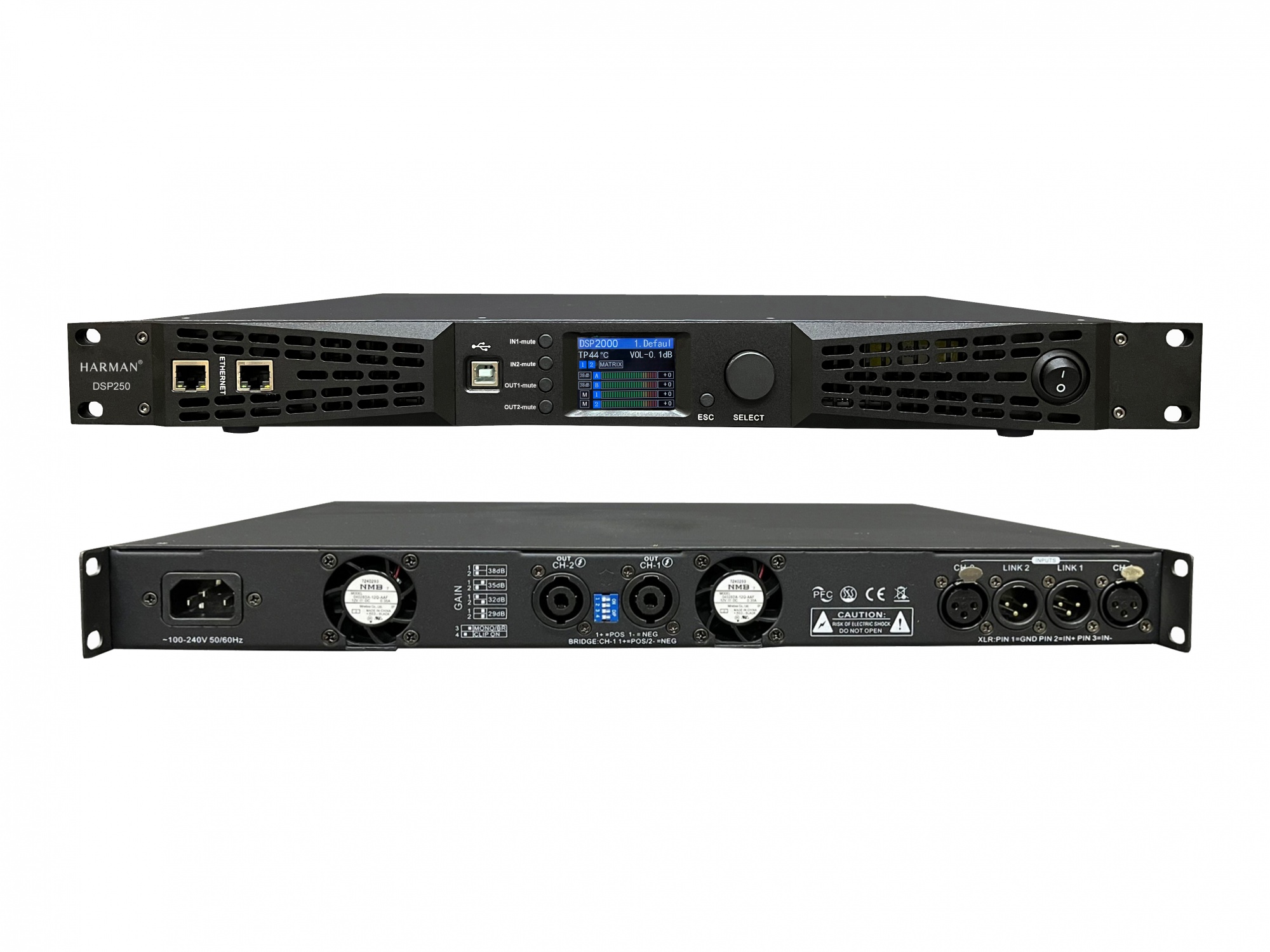 DSP数字功放 250W×2