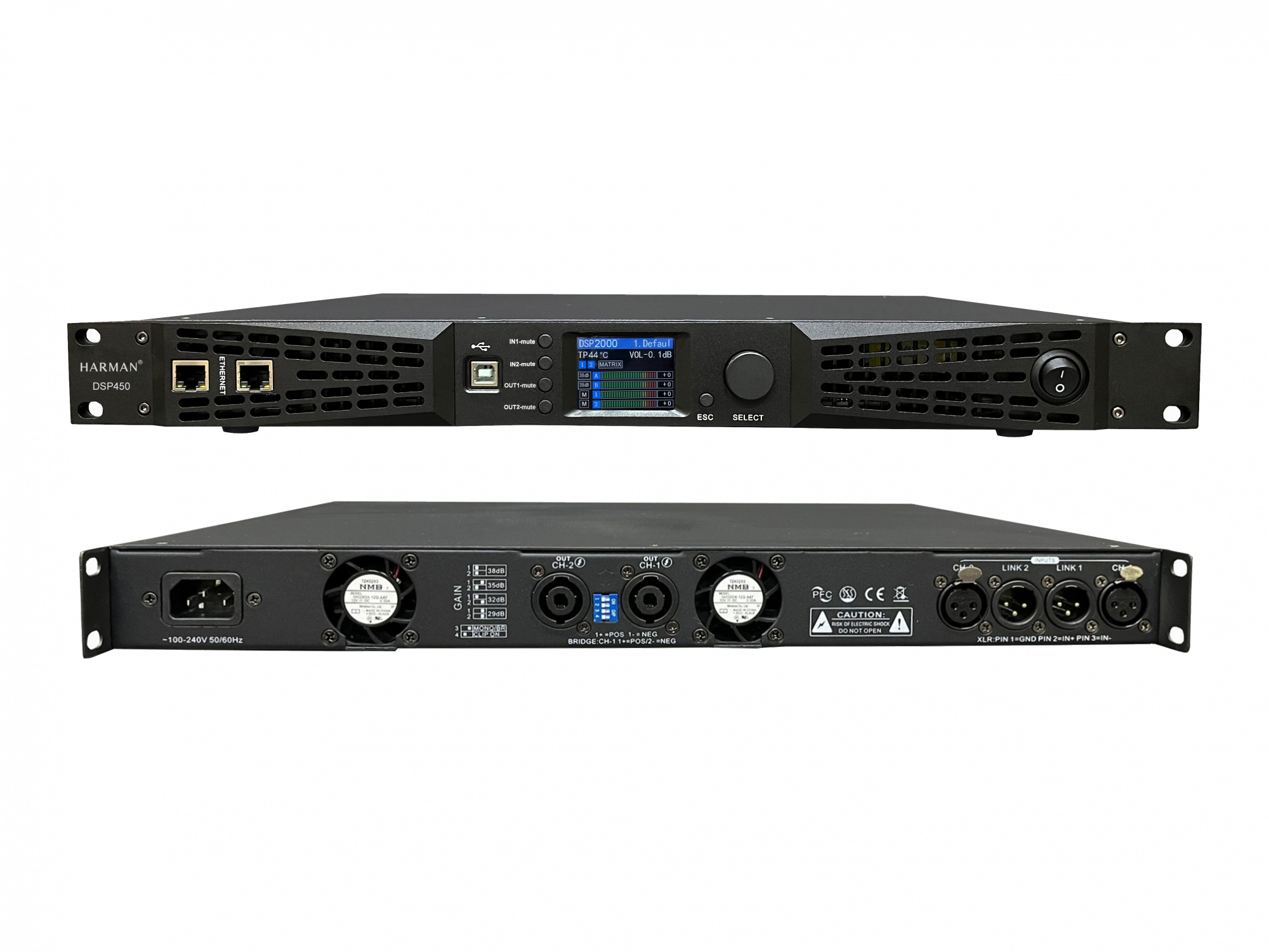 DSP数字功放 450W×2