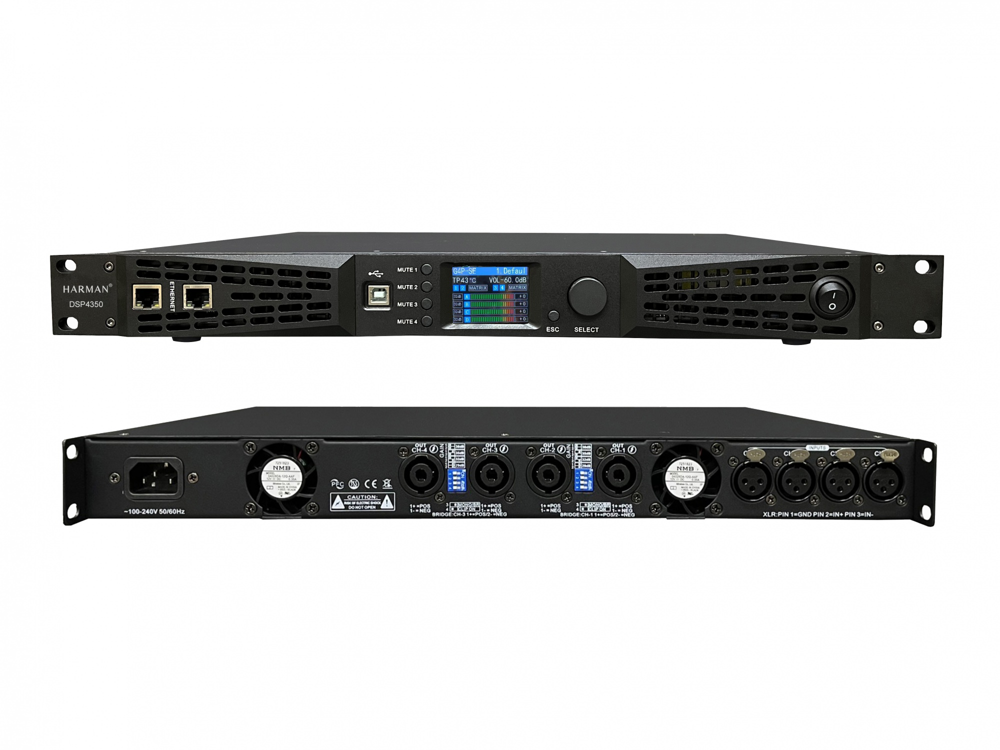 DSP数字功放 350W×4
