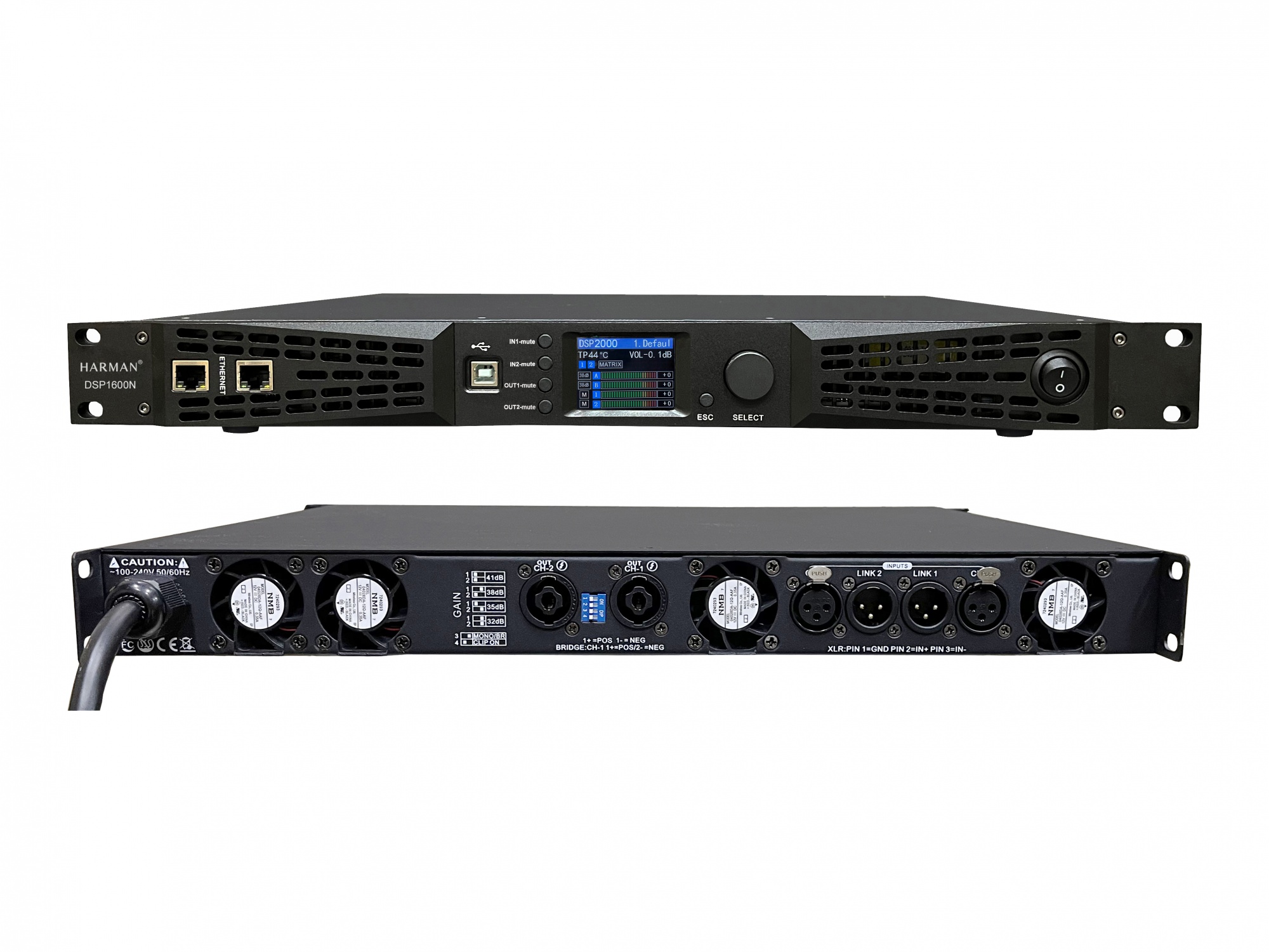 DSP数字功放（DANTE+AES67）1600W×2