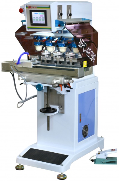 MPC-4ES90 Four color pad printing machine with 90mm ink cup