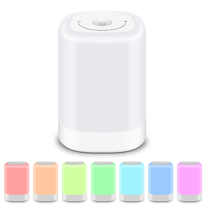 Touch Control Color Changing LED Night Light – Rechargeable Table Lamp with Timer | Dimmable Warm Light | 1200mAh Battery | Type-C Charging