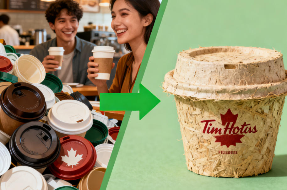 alt with keywords='a coffee cup with a new fiber lid'