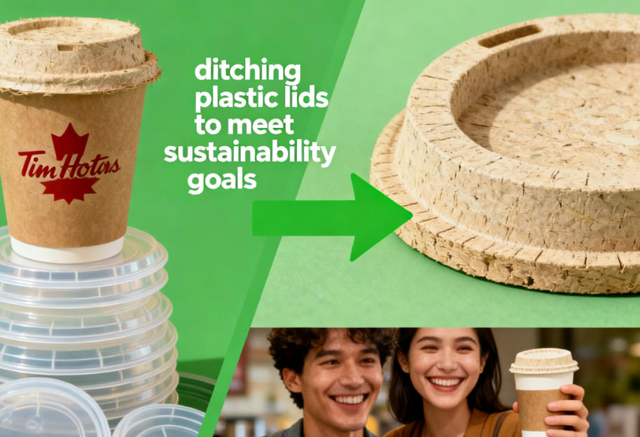 alt with keywords='Tim Hortons new plastic-free coffee lid'