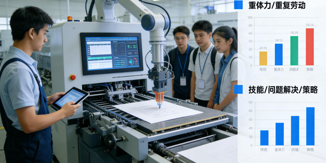 A sleek, modern box-making machine with a touch screen interface
