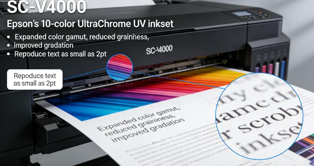 Close-up of a high-resolution print from the Epson SC-V4000