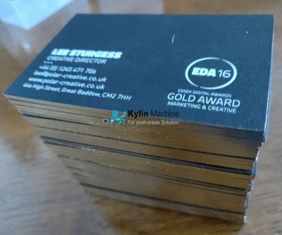 Card edge gilding machine