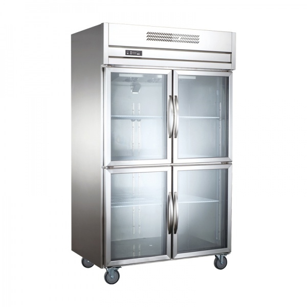  Four glass door upright chiller 