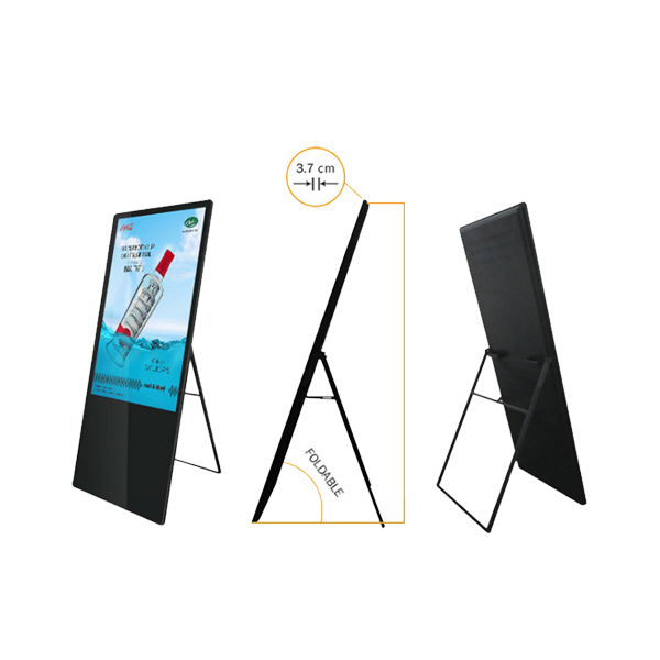 43” portable digital signage with ultra-thin style