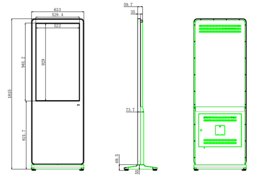 43” floor-standing digital signage with hot sale classical style