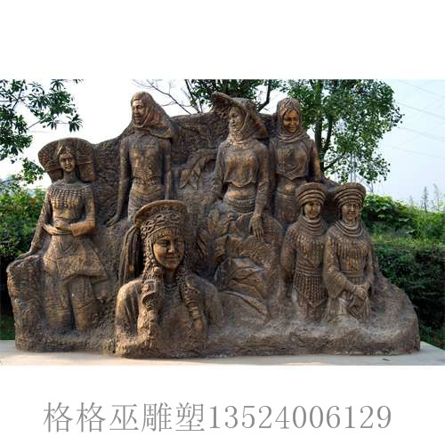 人物砂岩雕塑2