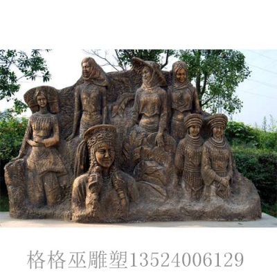 人物砂岩雕塑2