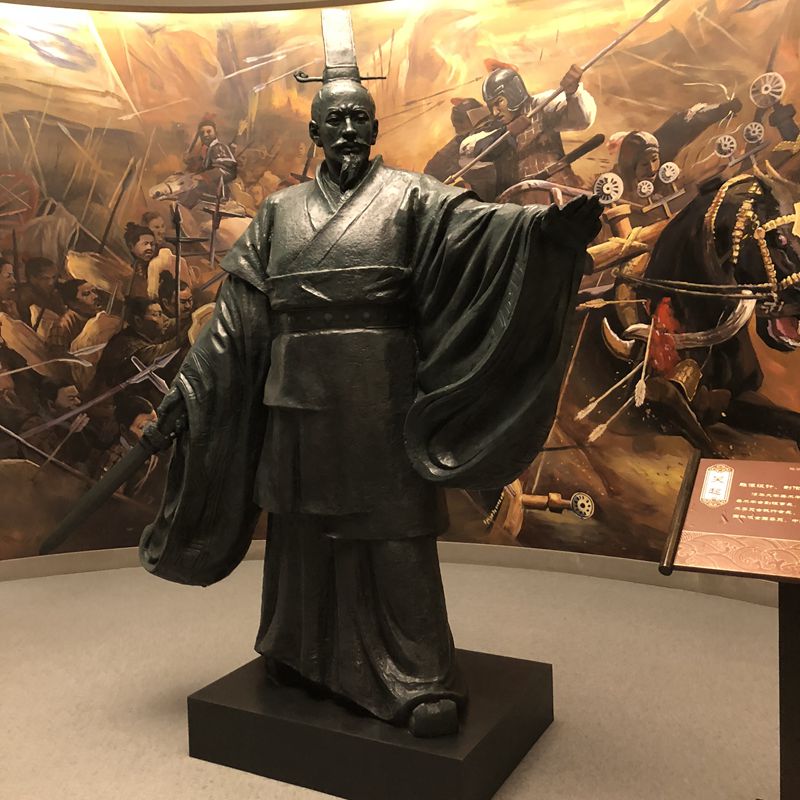 古代名人玻璃钢雕像