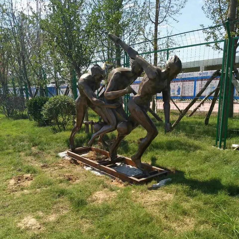 人物体育运动锻铜雕塑