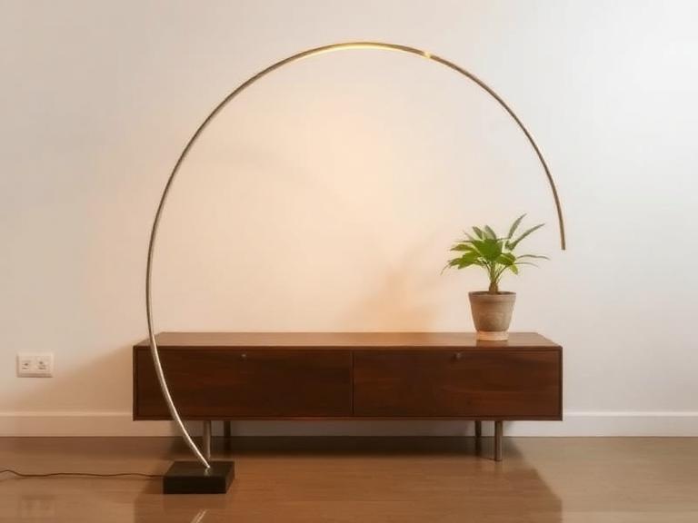 The Sculptural Metal Arc Lamp