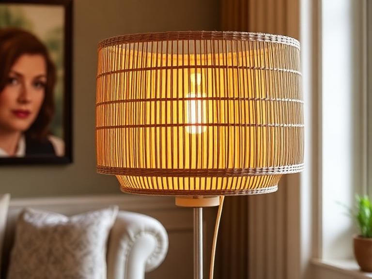 The Oversized Tiered Drum Rattan Lamp Shades for Floor Lamps