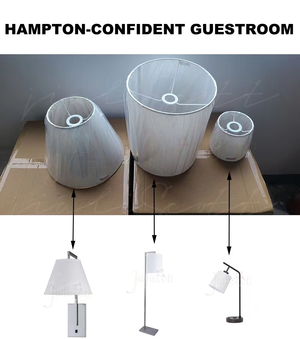 S631 Hotel white Lampshade home decor hotel  wholesale Hotel lighting fixtures