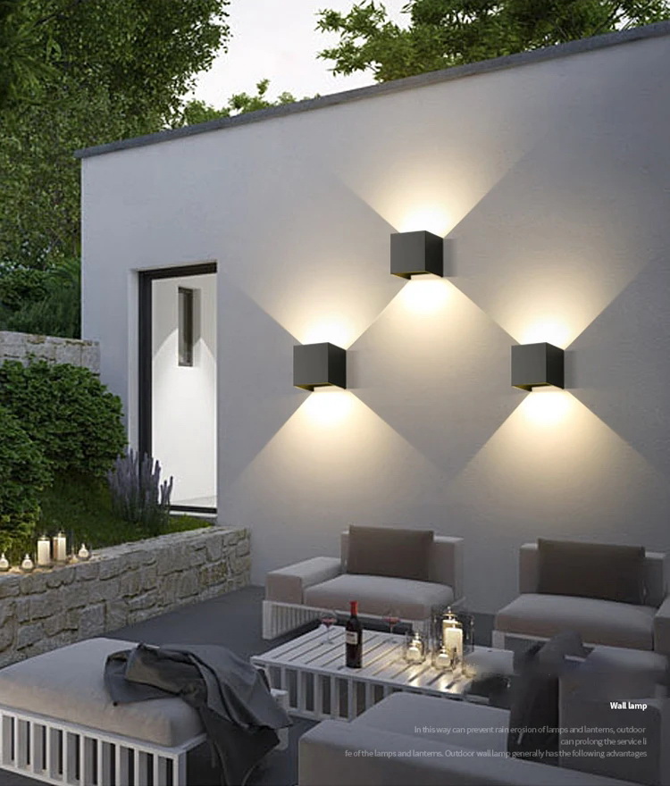 High Performance Aluminum Waterproof Ip65 6 Watt Outdoor Garden Decoration Wall Mounted Led Wall Lamp