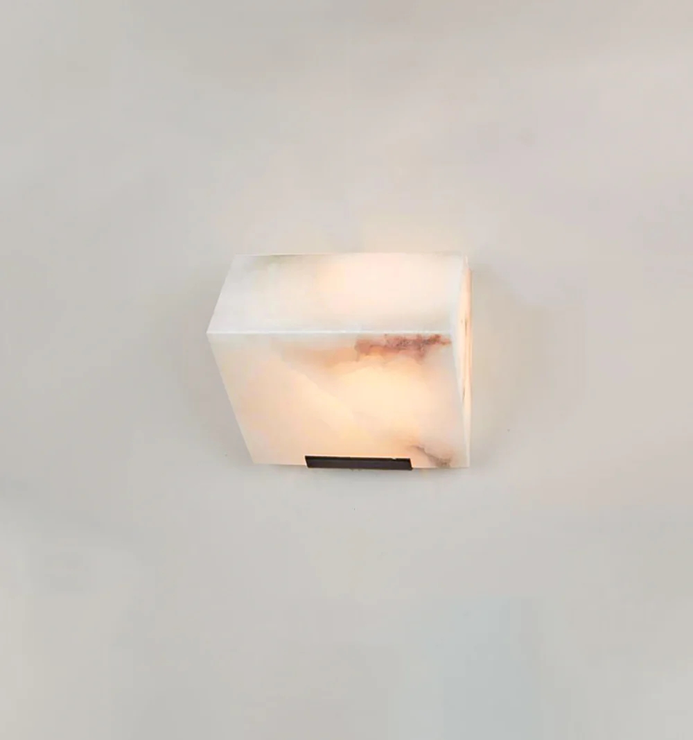 Home Decorative Alabaster Marble Modern Staircase Wall Lamp 3 Light