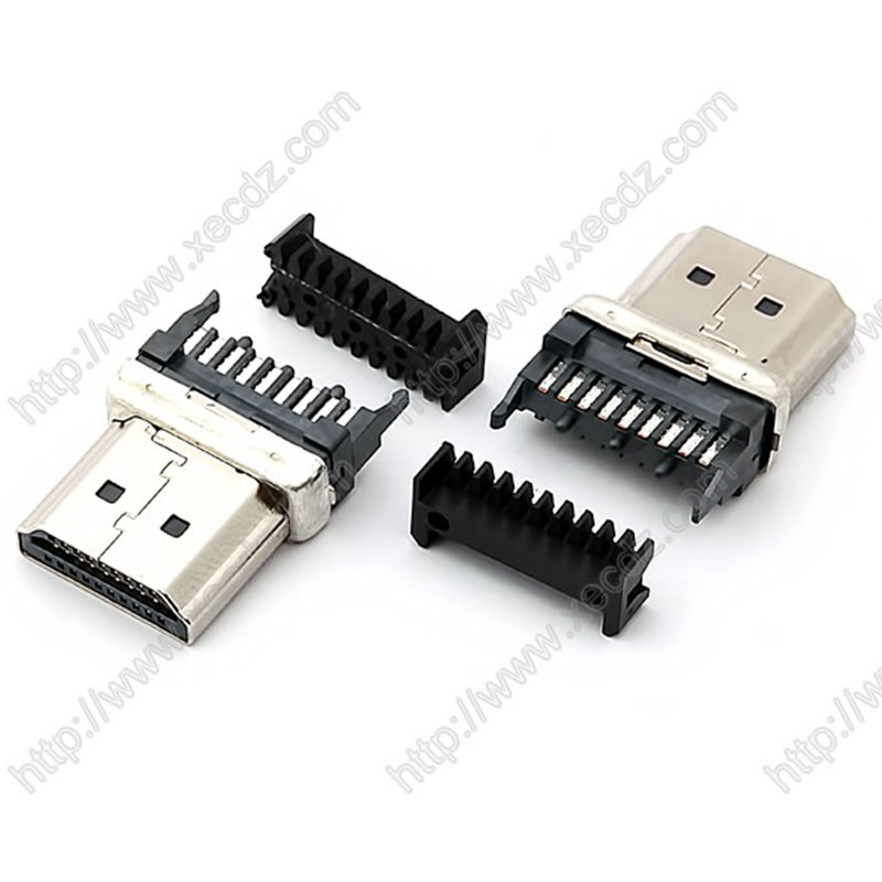 HDMI-19P-M带内铁壳带分线槽