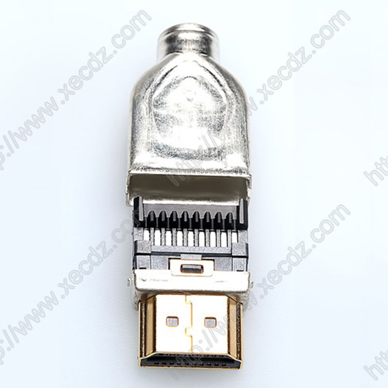 HDMI-19P-M带分线槽带马口铁
