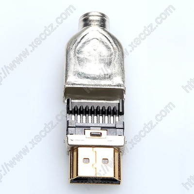 HDMI-19P-M带分线槽带马口铁