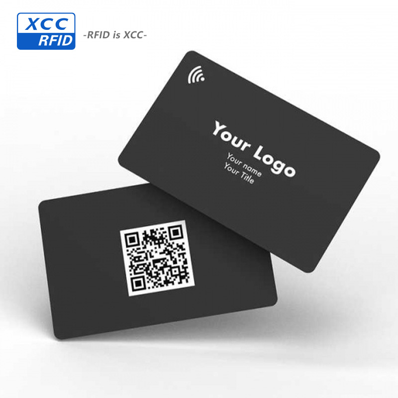 Custom Printable Social Media NFC Ntag216 PVC Cards Mate Surface 