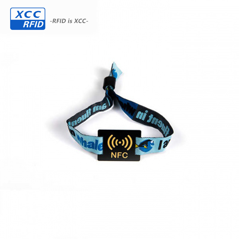 Social Distancing Wristband Woven NFC Band nfc wristbands