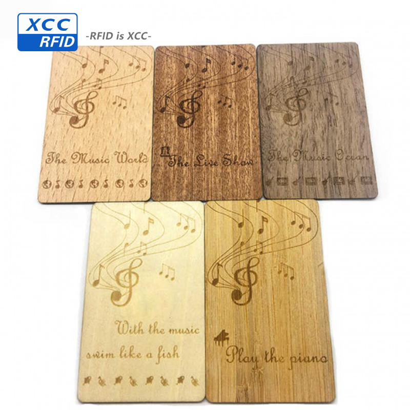 Factory Supply Ntag 424 RFID NFC Business Smart Wooden Card