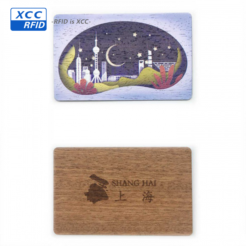 Custom key business holder nfc flash wooden invitation holder card