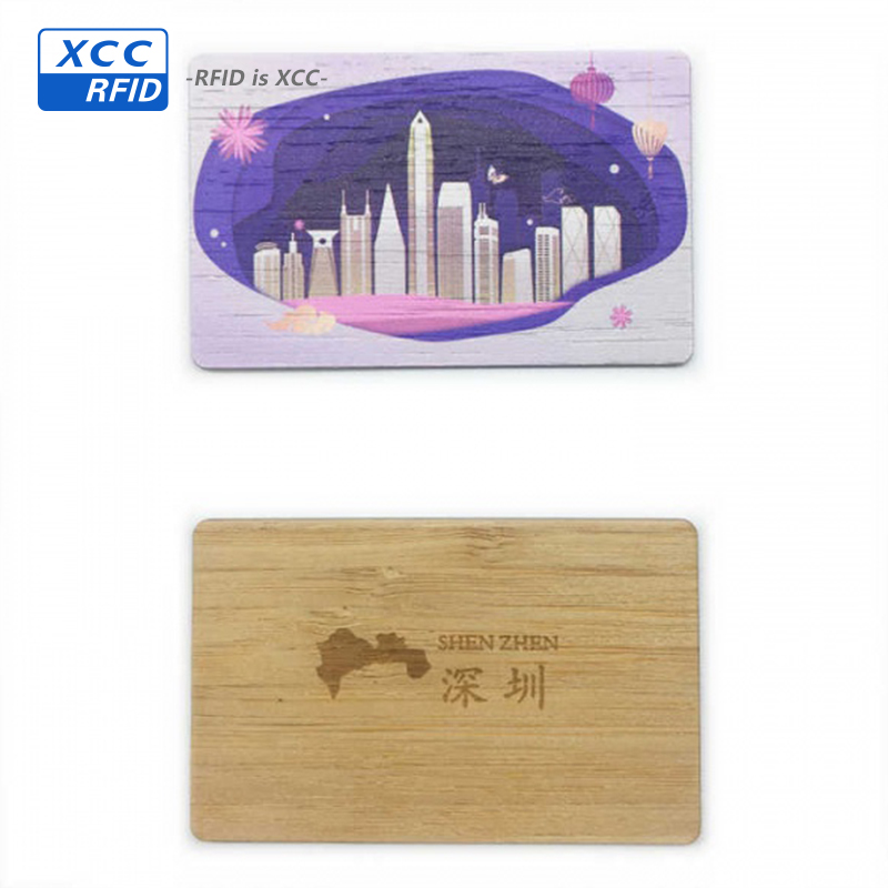 Custom key business holder nfc flash wooden invitation holder card