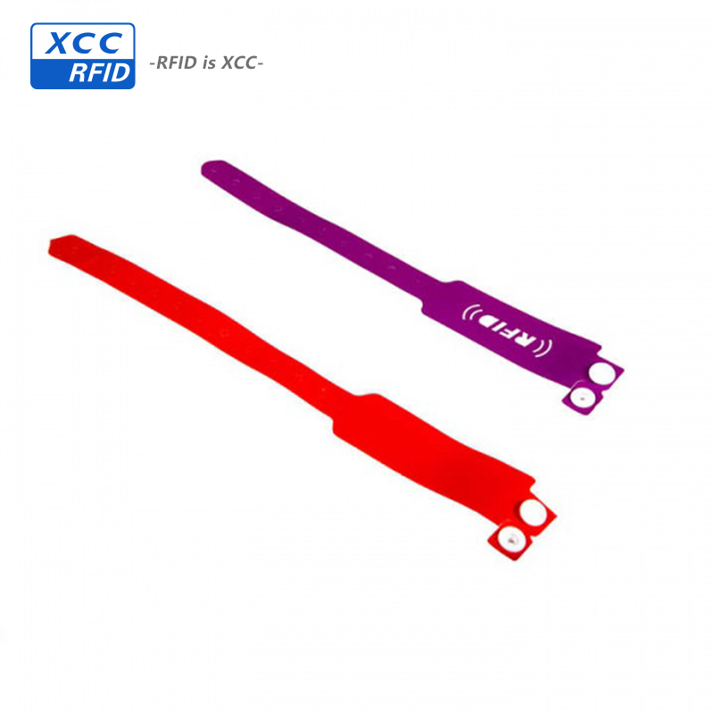 rfid wristband 13.56mhz vip selling fabric nfc custom printing 