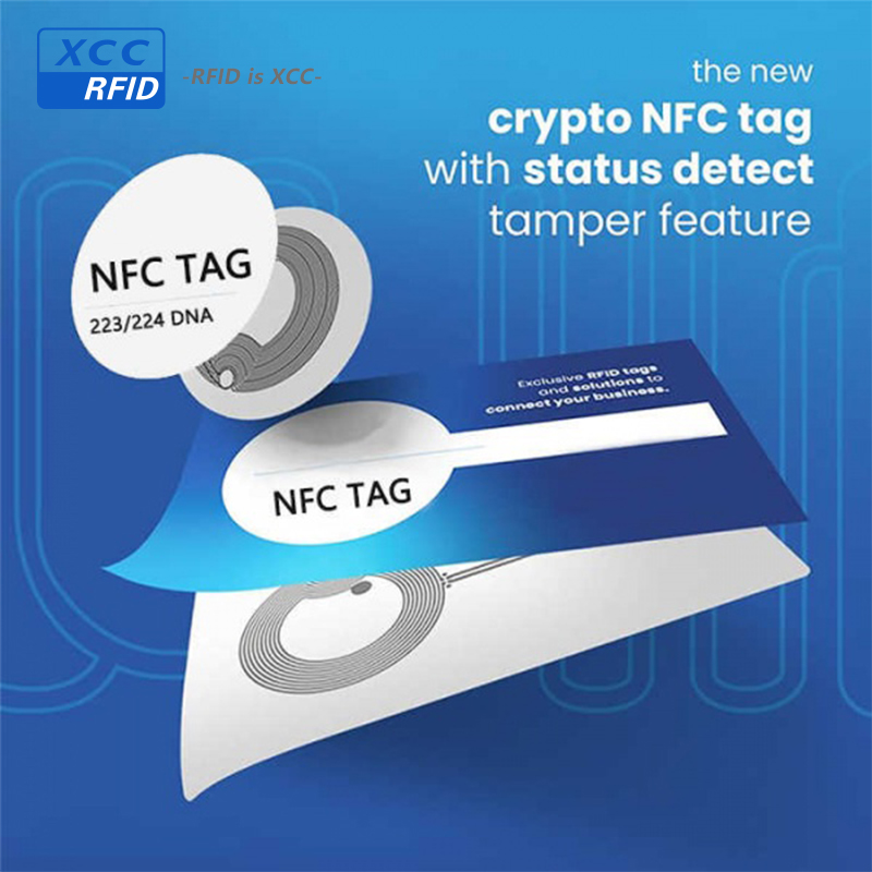 13.56mhz waterproof nfc tag 223 224 DNA chip sticker 