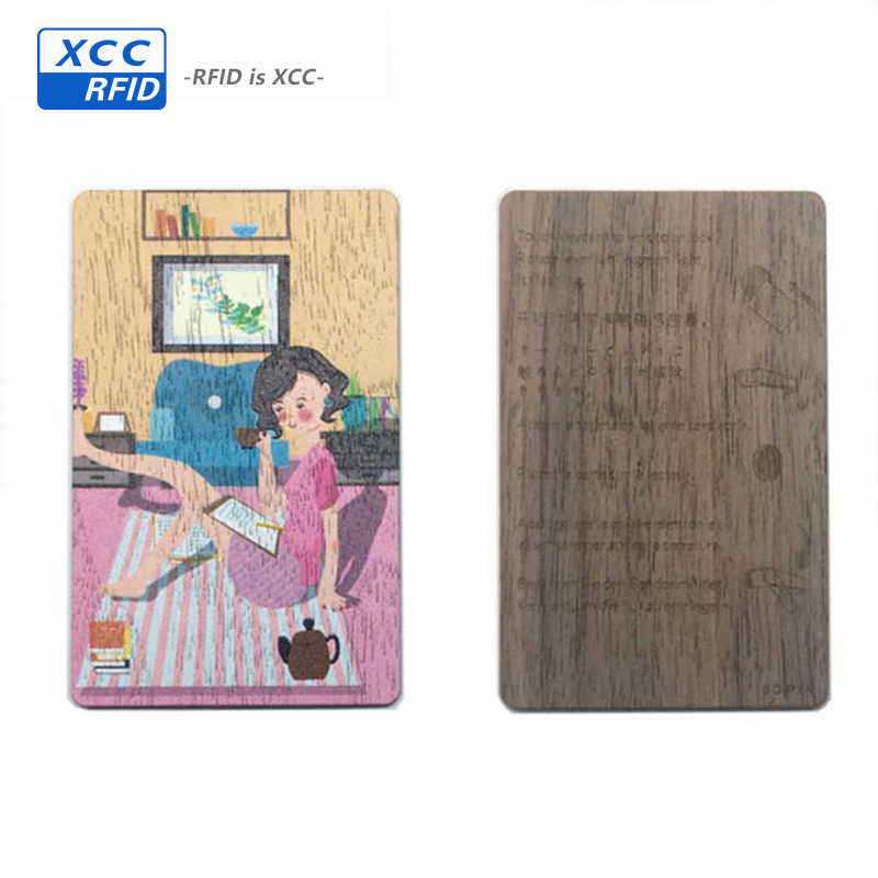  High quality nature eco friendly RFID nfc custom wood card