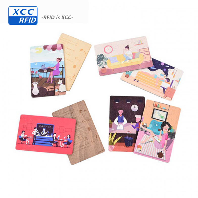  High quality nature eco friendly RFID nfc custom wood card