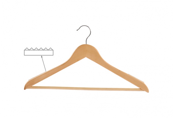 Wooden Suit Hangers With Plants Bar