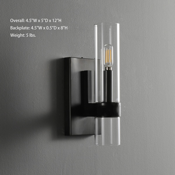Modern Glass Wall Lamp Gold Led Wall Light Fixtures for Home Decor Bedroom  CW9011-SB