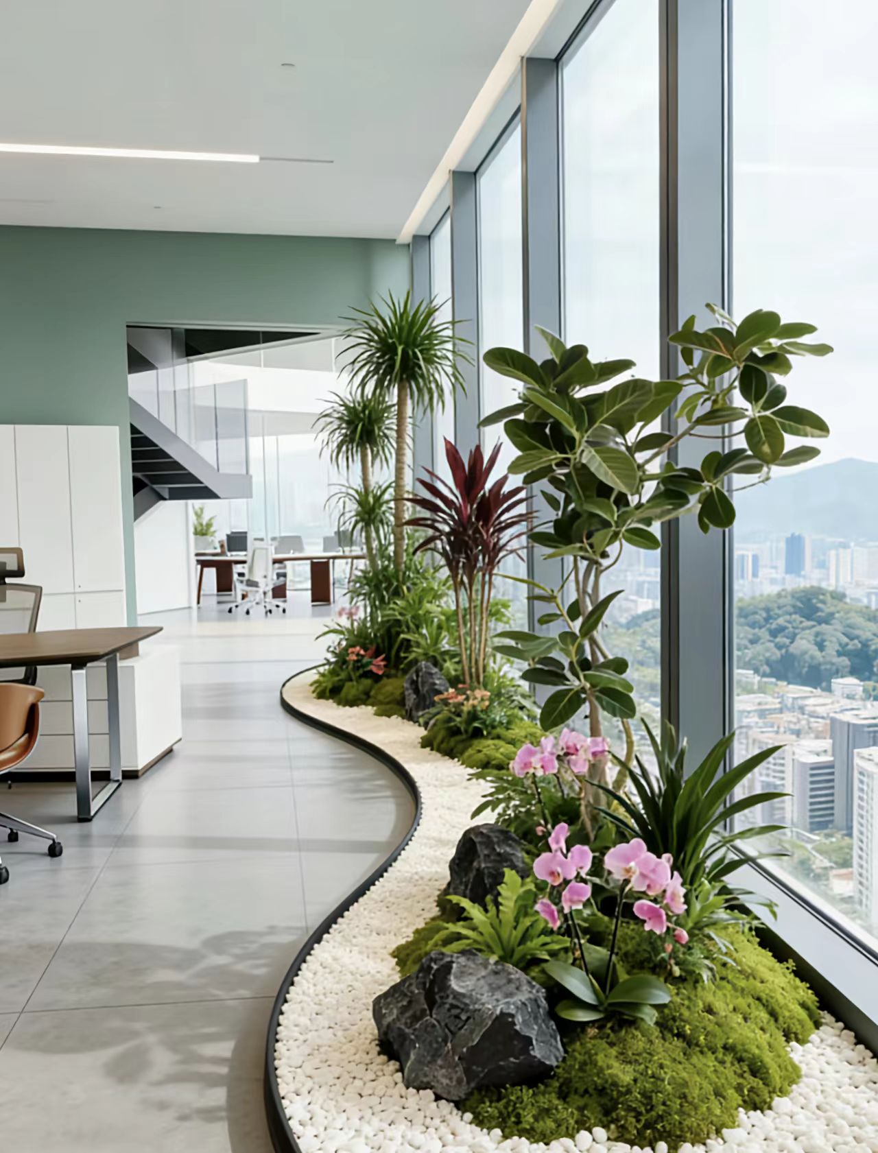 办公室绿植景观设计｜打造沉浸式自然办公空间