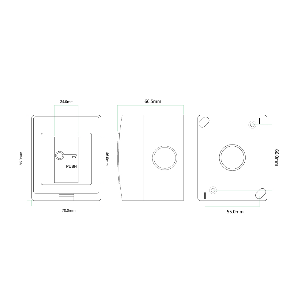 PM2D 塑料门禁开关（明装防水）