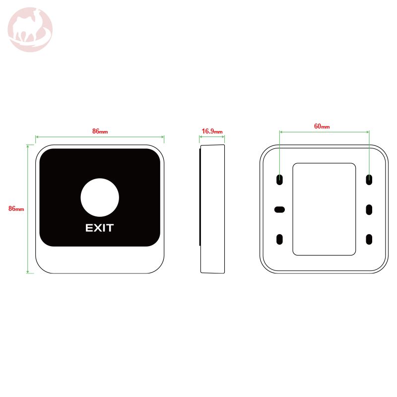 K11 Touchless Surface Mount Exit Button