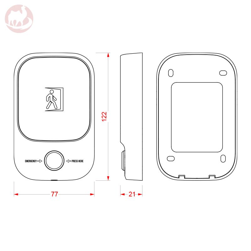 VK3 Touchless Surface Mount Exit Button