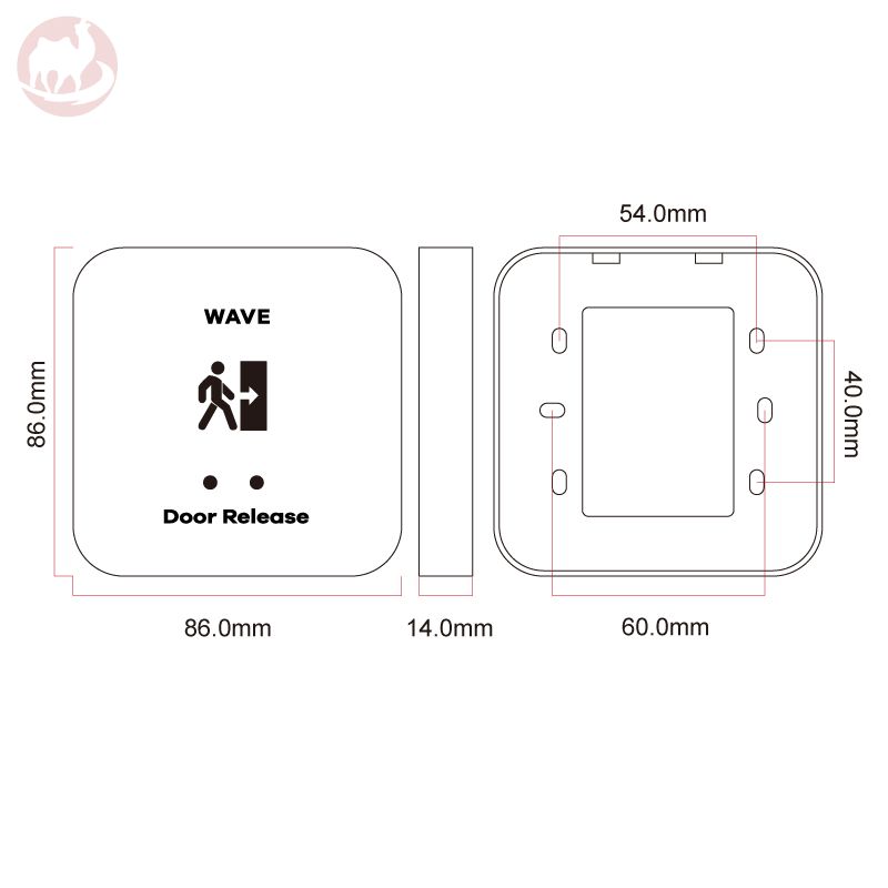 K86C-2 Touchless Surface Mount Exit Button