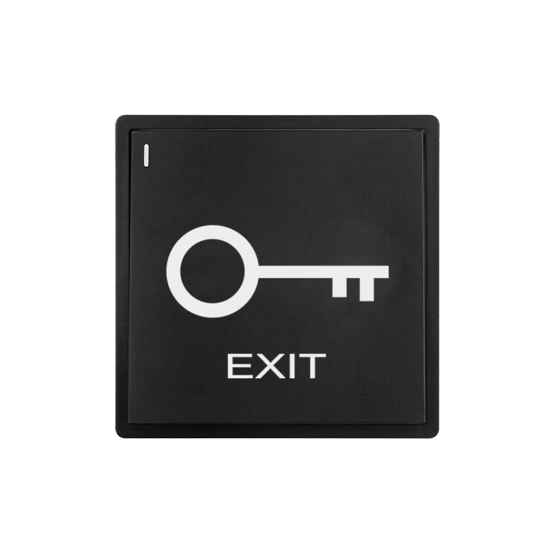 PT9 Black Large Panel Exit Button