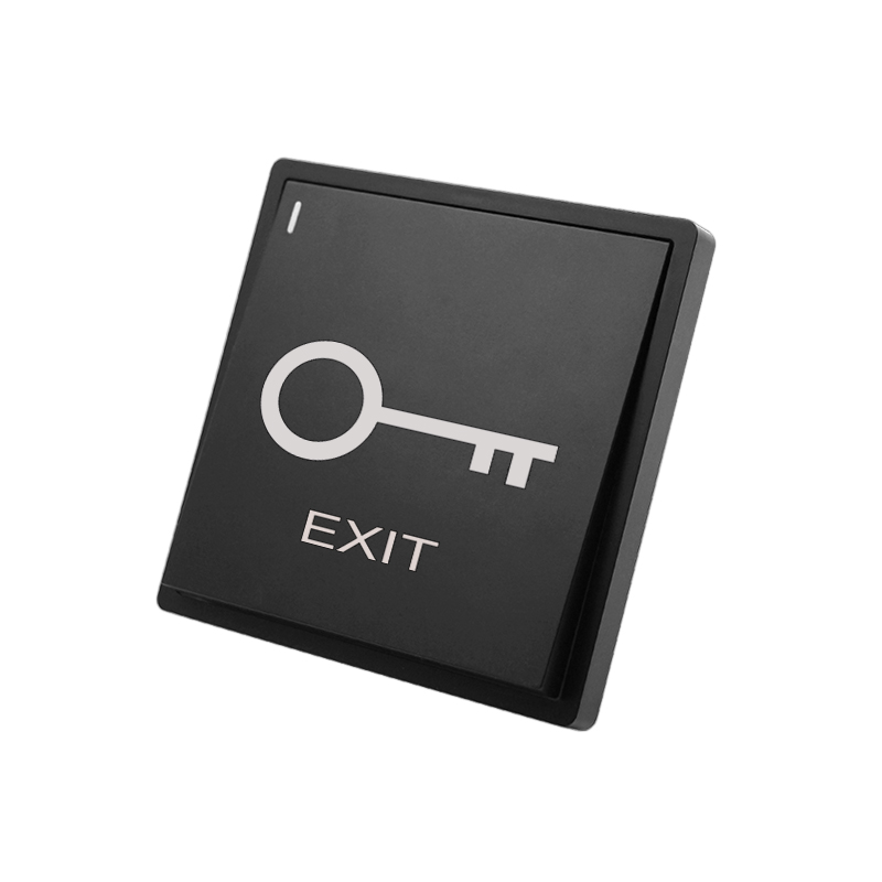 PT9 Black Large Panel Exit Button