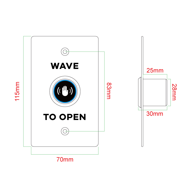SM870-H Touchless Microwave Push Button