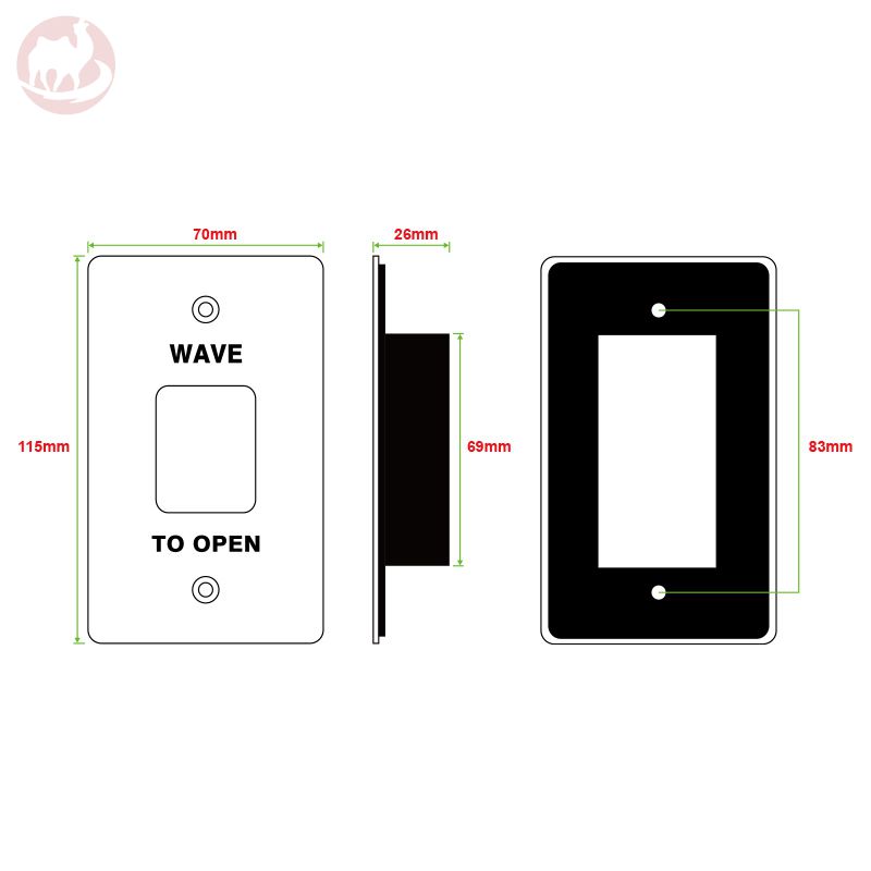 F40/F70 Touchless Surface Mount Exit Button-副本