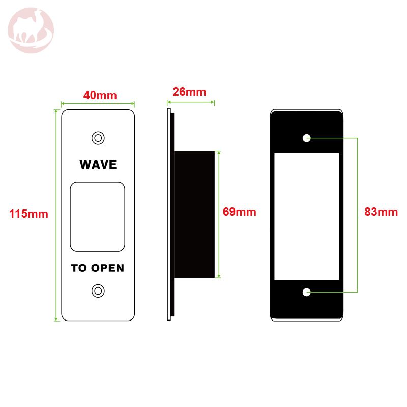 F40/F70 Touchless Surface Mount Exit Button-副本
