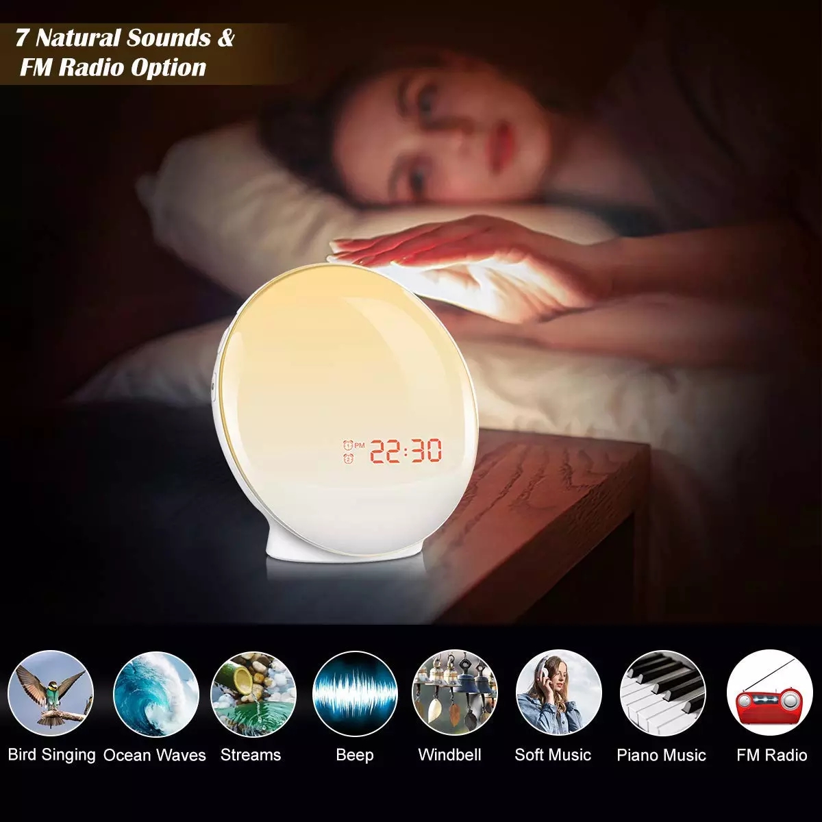 WIFI Wake Up Light Alarm Clock